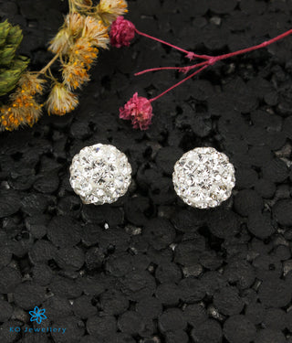 The Cluster Diamond Silver Earrings (Small)
