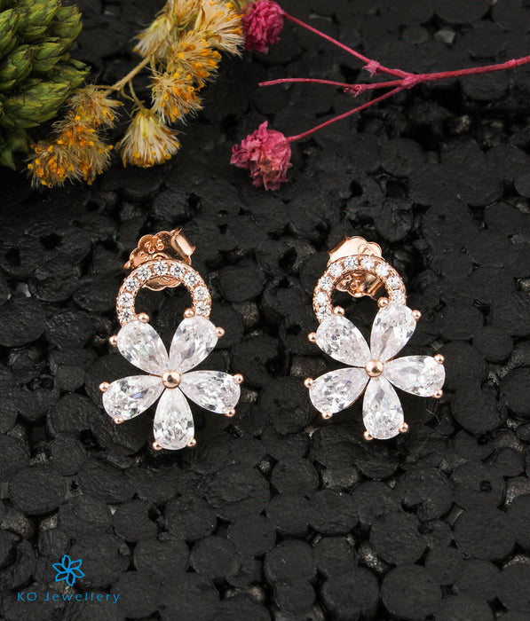 The Alina Silver Rose-Gold Earrings