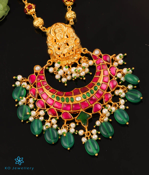 The Sejal Silver Jadau Lakshmi Mohanmala Necklace