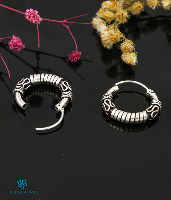 The Starry Silver Hoop Earrings