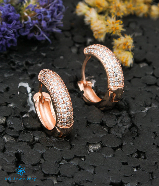 Real Gold Plated Rose Quartz Halo Drop Huggie Hoop Earring For Women B -  Accessorize India
