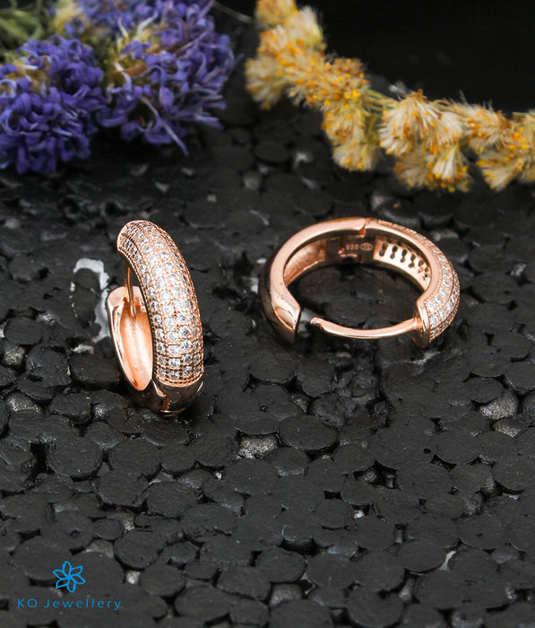 Rose Gold Designer Earrings  South India Jewels