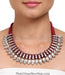Buy online hand crafted silver red thread necklace for women