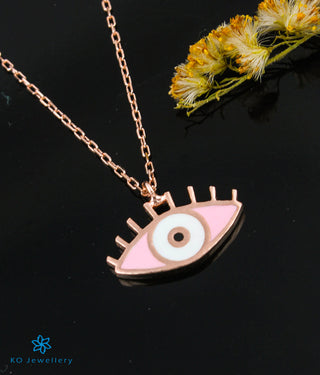 The Pink Eyeing-You Silver Rose-gold Necklace