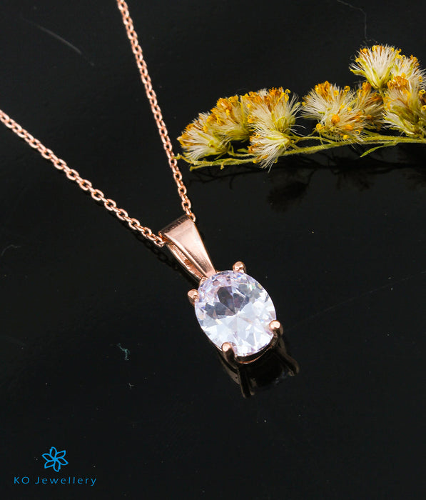 The Glinting Silver Rose-gold Necklace