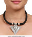 black thread women’s silver necklace jewellery shop online