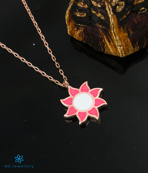 The Sunflower Silver Rose-gold Necklace
