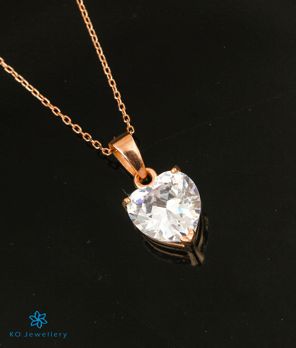The Heart Silver Rose-gold Necklace