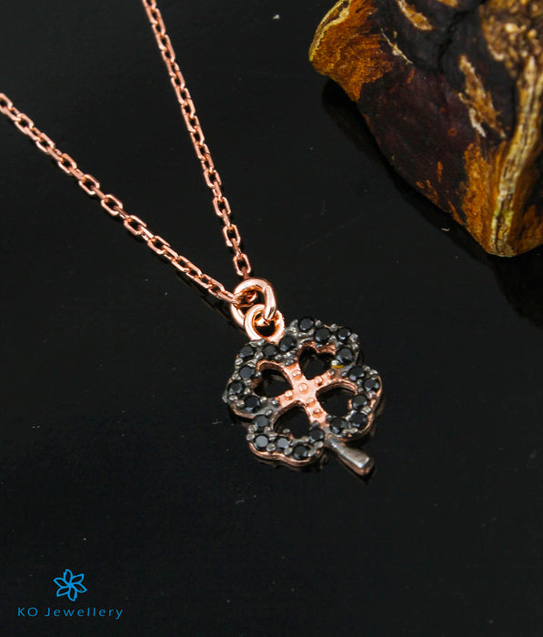The Clover Silver Rose-gold Necklace