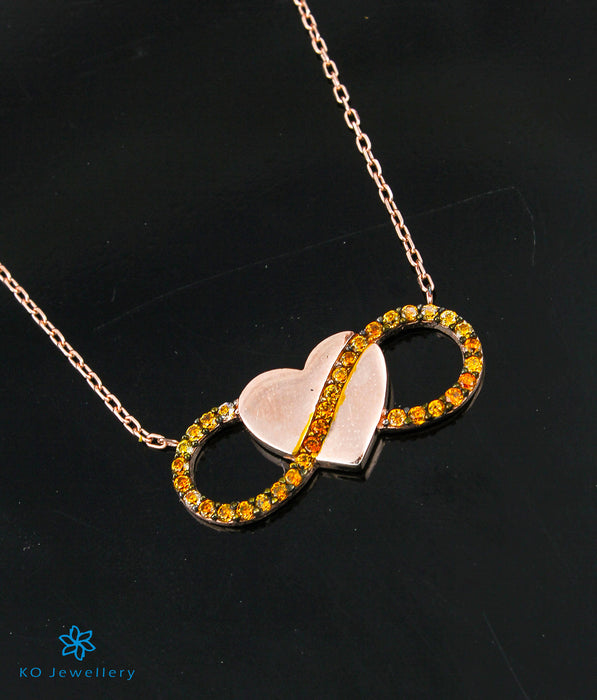 The Circled Love Silver Rose-gold Necklace