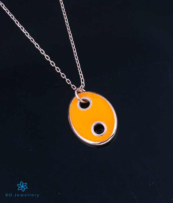 The Orangy Silver Rose-gold Necklace