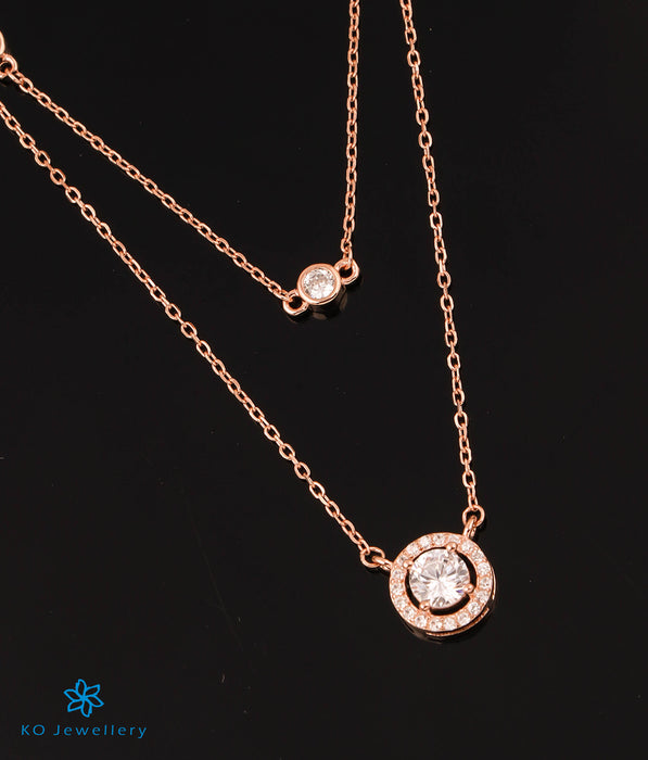 The Nazia Silver Layered Rose Gold Necklace