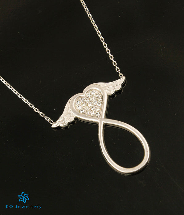 The Sparkling Wings Silver Necklace