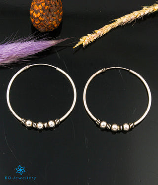 The Trippy Silver Hoop Earrings