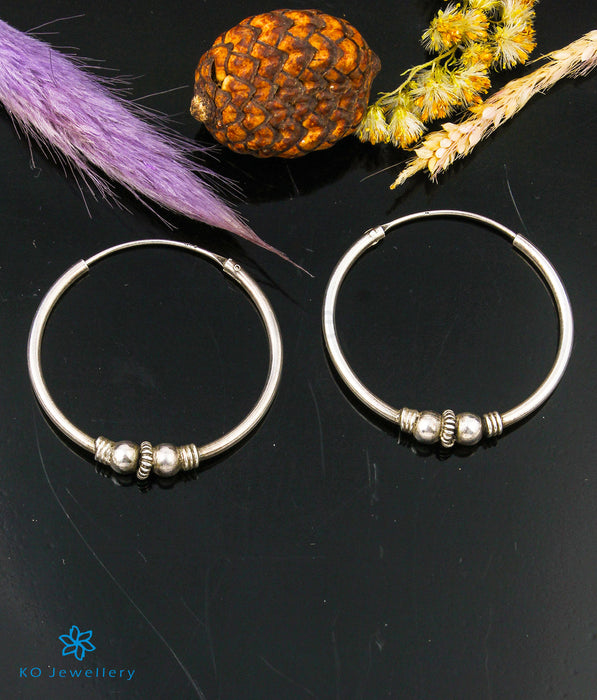 Fog Thin Silver Hoop Earrings | Ben-Amun Jewelry