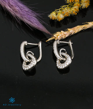 The Trigon Silver Hoop Earrings
