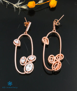 The Bivan Silver Rose-Gold Earrings