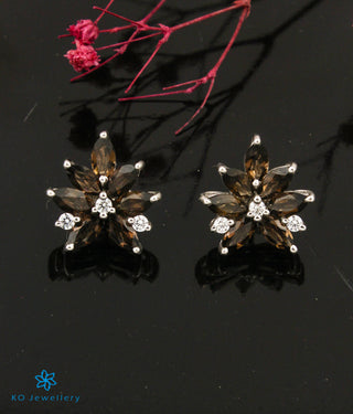 The Carly Smoky Topaz Silver Gemstone Earrings