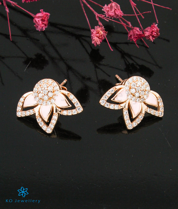 The Ivory Silver Rose-Gold Earrings
