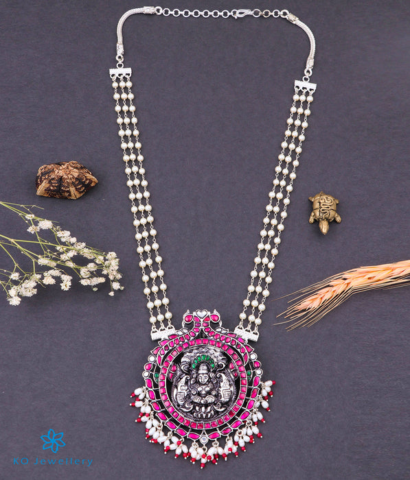 The Lakshiya Silver Lakshmi  Kundan Necklace