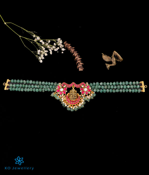 The Aadhira Silver Kundan Lakshmi Necklace