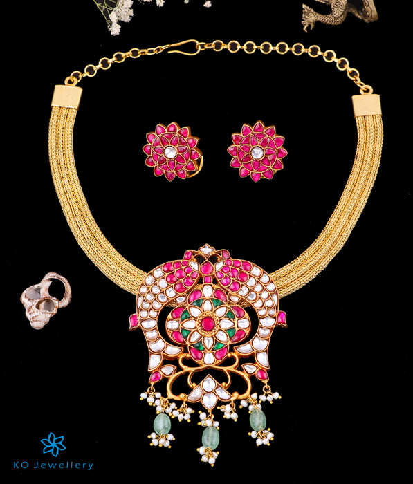 The Takht Silver Kundan Jadau Necklace
