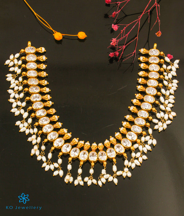 The Vishruth Silver Necklace (White)