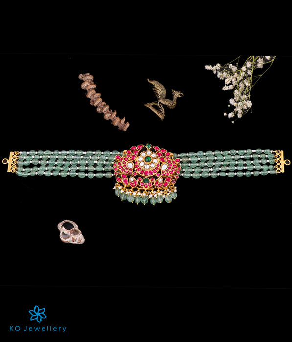 The Madhavilata Silver Kundan Necklace
