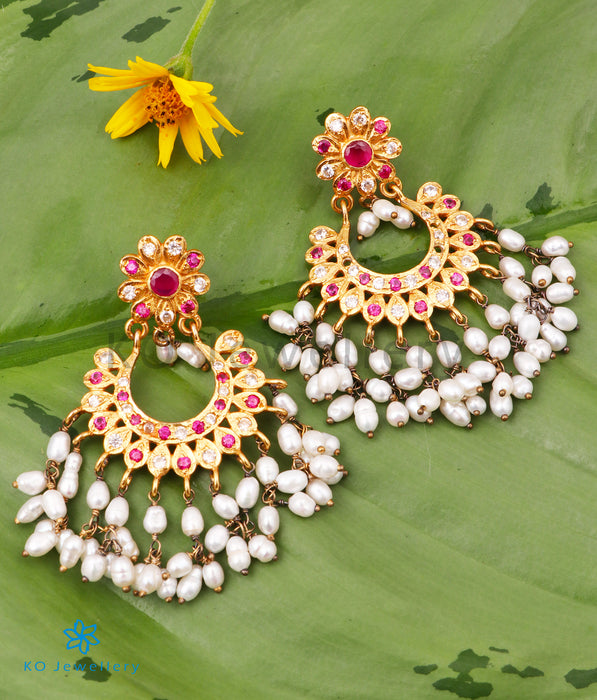 Red Brass Natural Stone Earrings at Rs 280/pair in Jaipur | ID: 23953767591