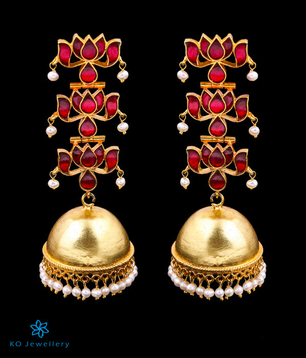 Traditional Meena Handwork Infinity Design Kundan Pearls Jhumka Earring -  Latest Earring Designs - Abdesigns – Abdesignsjewellery