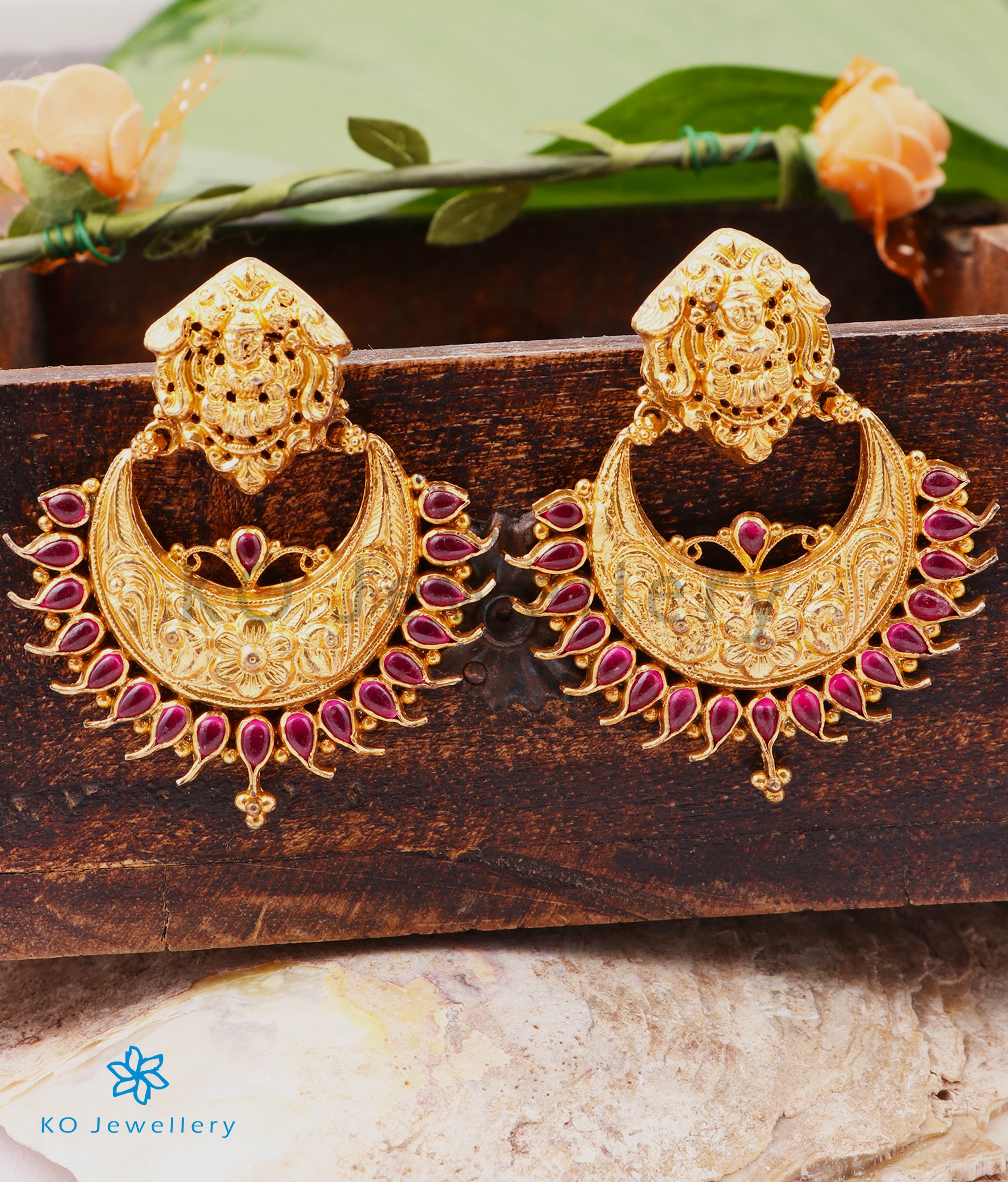 The Isha Silver Chand Bali Earrings-Buy Silver Jewellery Online KO Jewellery
