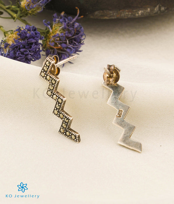 The W Silver Marcasite Earrings