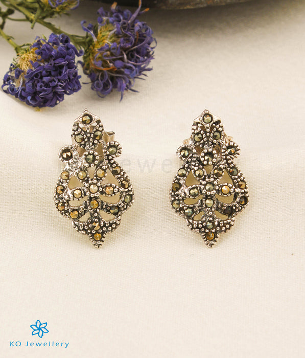 The Knight Silver Marcasite Earrings
