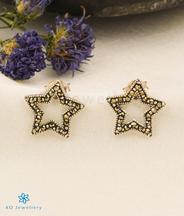 The Star Silver Marcasite Earrings