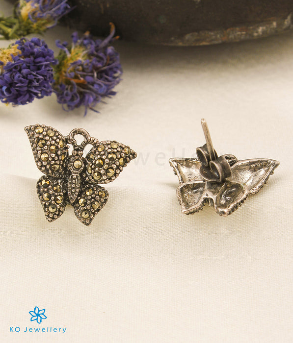 The Shining Butterfly Silver Marcasite Earrings