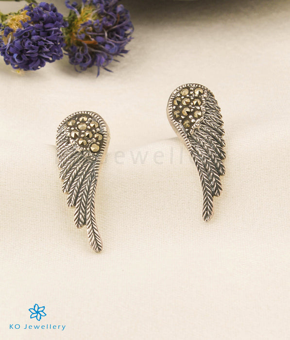 The Winged Silver Marcasite Earrings