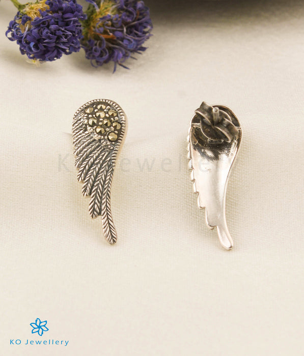 The Winged Silver Marcasite Earrings