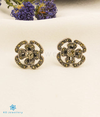The Floral Silver Marcasite Earrings