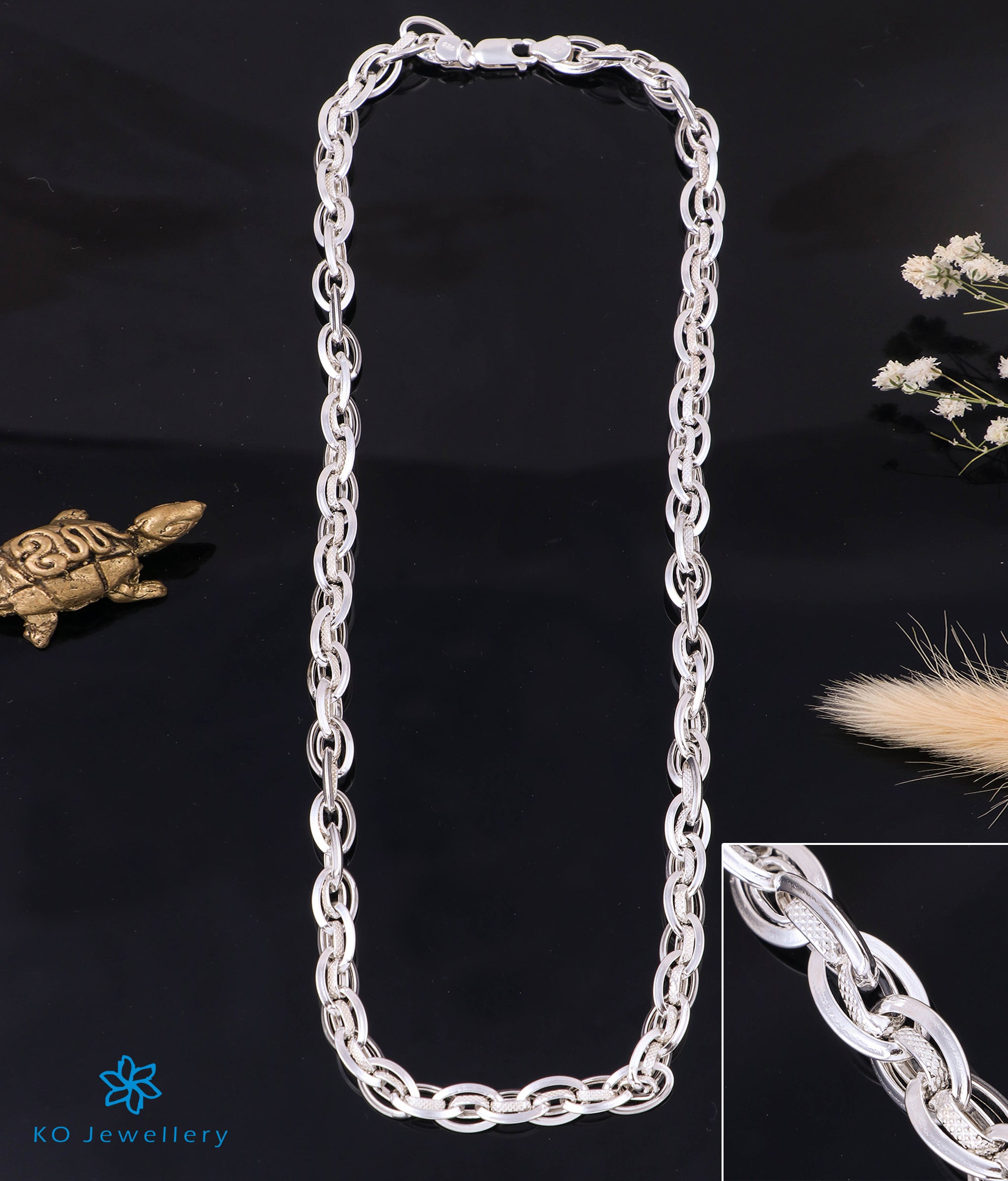 Kanisha Rhodium Silver Chain Order Men's Silver Jewellery Online KO Jewellery