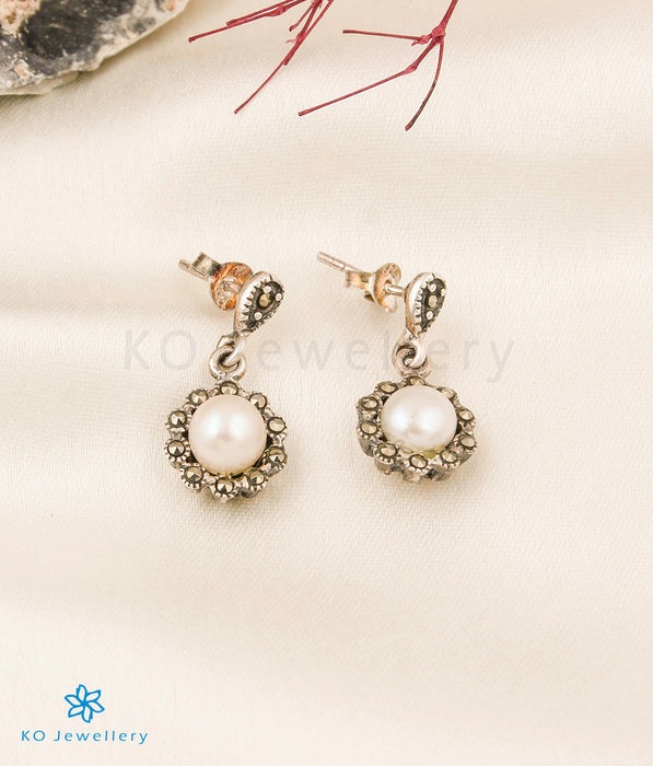 The Pearly Silver Marcasite Earrings
