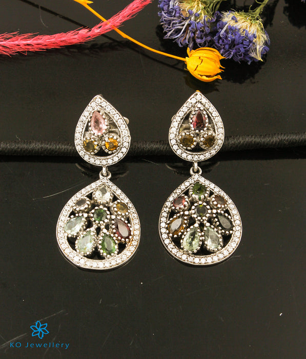 The Modish Silver Gemstone Earrings