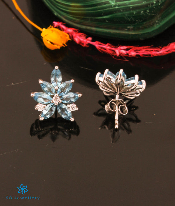 The Carly Blue Topaz Silver Gemstone Earrings