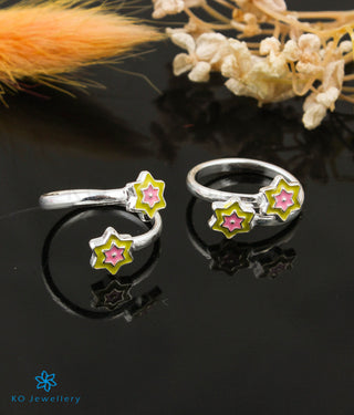 Starry Silver Toe-Rings (Yellow)