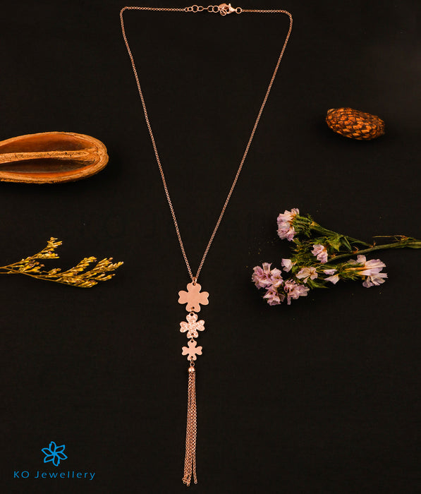 The Magical Flower Silver Rose-gold Necklace Set