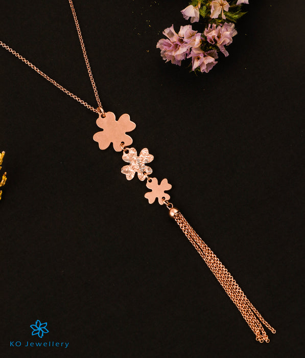 Buy Beautiful Rose Gold Necklace, Flower Necklace, Pendant Necklace, Charm  Necklace, Gift for Mom, Gift for Friendship, Gift for Her Online in India -  Etsy