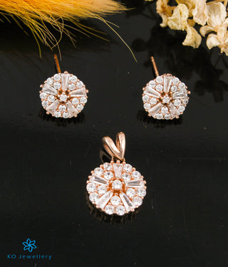 The Florence Silver Rosegold Pendant Set