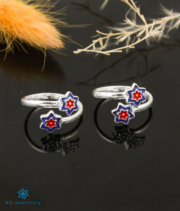 The Starry Silver Toe-Rings (Blue)