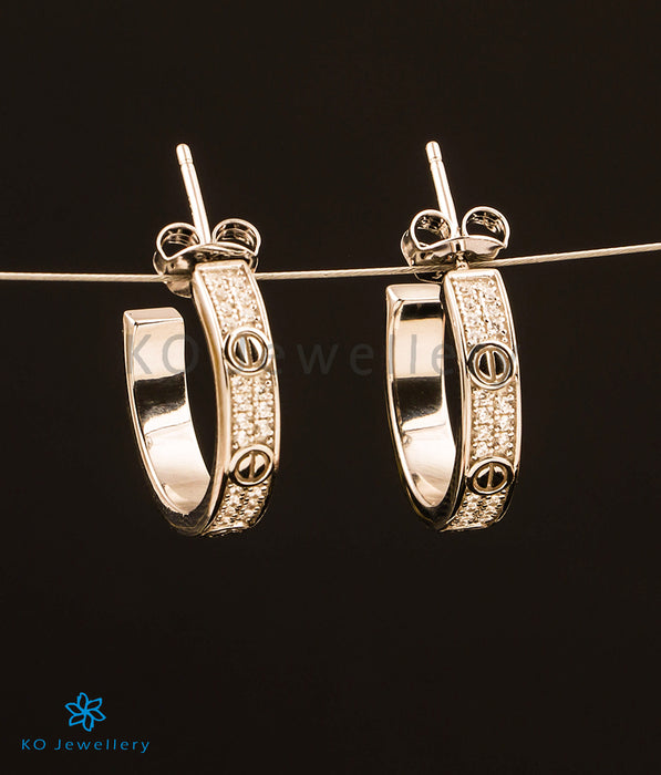 The Jazz Sparkle Silver Hoops