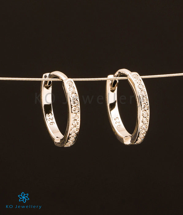 The Everyday Sparkle Silver Hoops