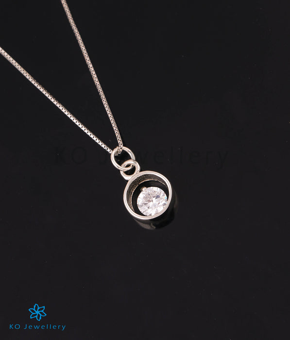 The Swish Silver Solitaire Necklace